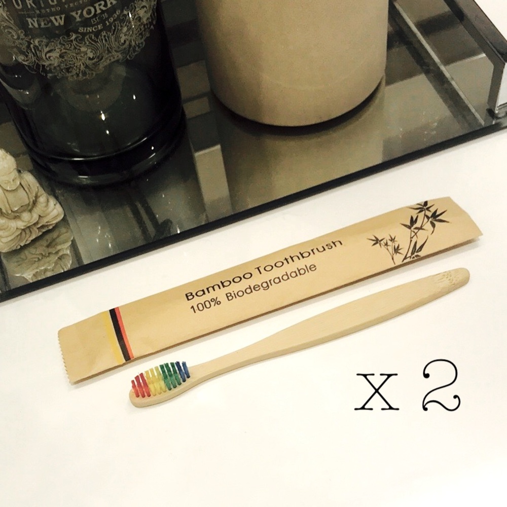 BAMBOO rainbow toothbrush x 2